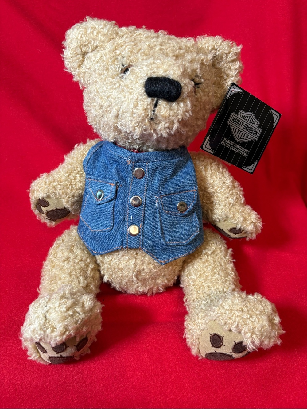 Vintage Harley Davidson 15" Plush Sissy Biker Teddy Bear Toy Cavanagh 1997 - Picture 16 of 16